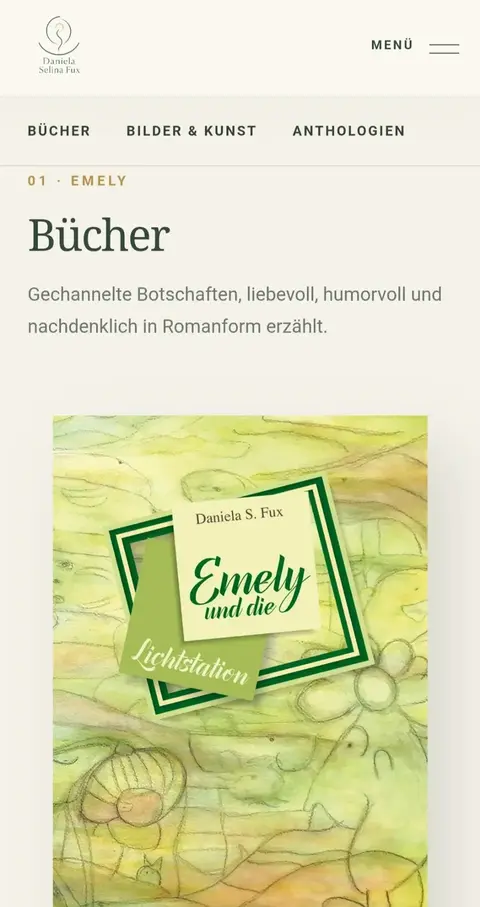 Mobile Buchseite von Daniela Selina Fux