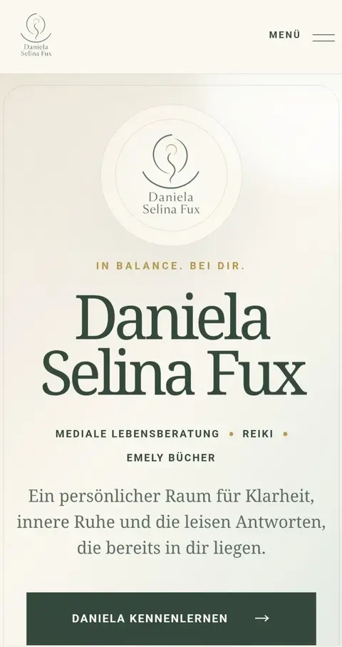 Mobile Startseite von Daniela Selina Fux