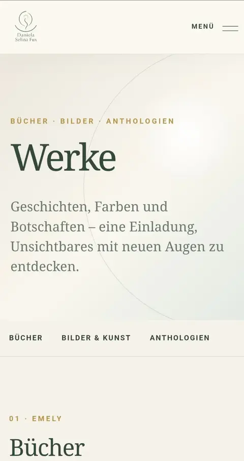 Mobile Werke-Übersicht von Daniela Selina Fux